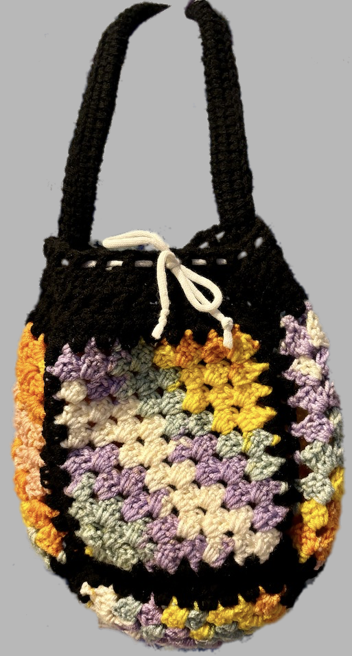 Drawstring C2C Granny Square Purse