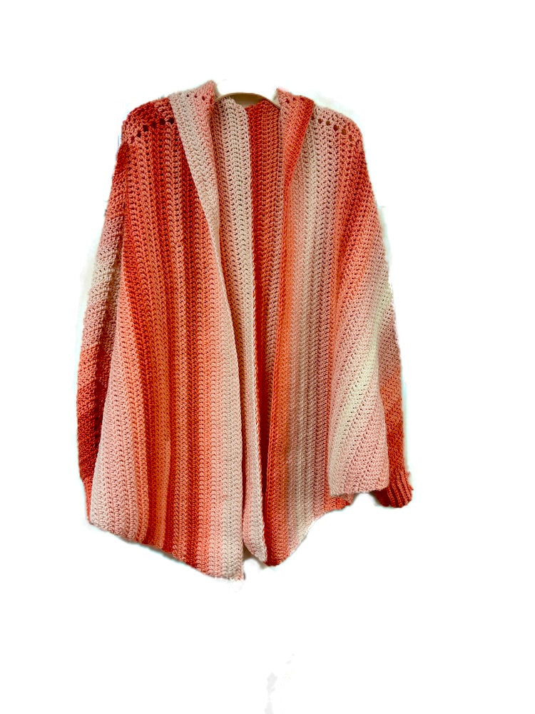 Coral Sea Cuffed  shawl